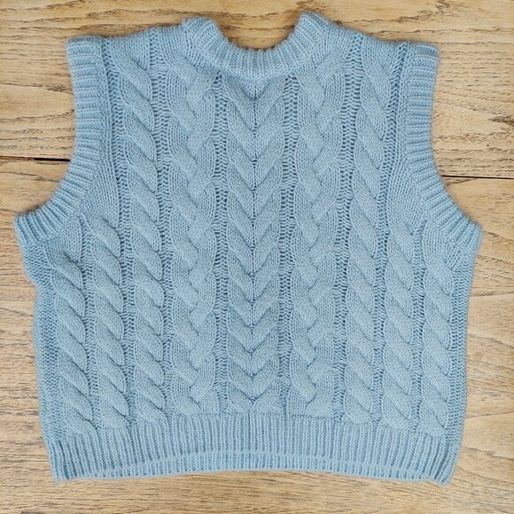 NEW WITH TAGS Rails Alexis Sky Blue Sweater Vest XL Wool Alpaca - Picture 3 of 8